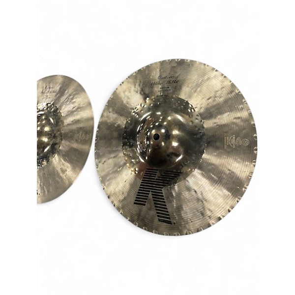 Used Zildjian 13in K Custom Hybrid Hi Hat Pair Cymbal
