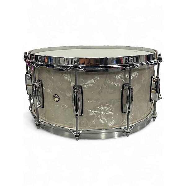 Used Gretsch Drums 14X6.5 Renown Snare Pearl White Drum