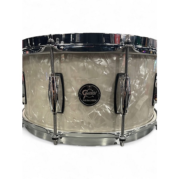 Used Gretsch Drums 14X6.5 Renown Snare Pearl White Drum