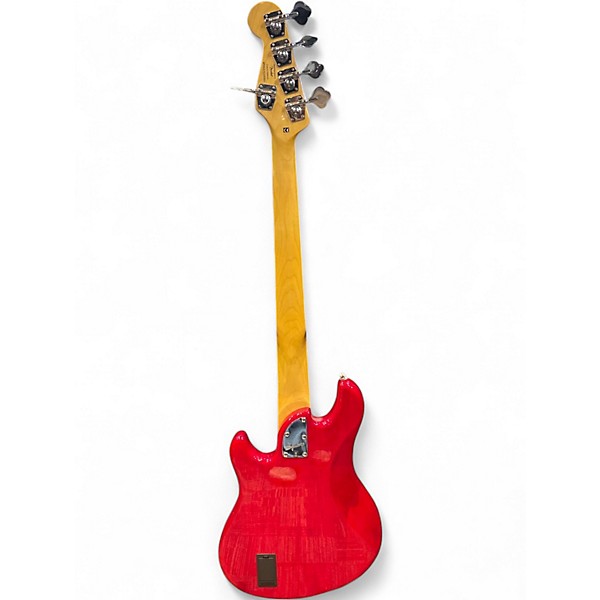 Used Squier Deluxe Dimension Bass V 5 String RED Electric Bass Guitar