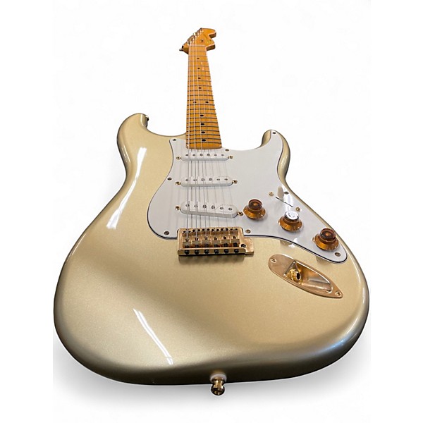 Used Squier 60th Anniversary Classic Vibe 50s Stratocaster Aztec Gold Solid Body Electric Guitar