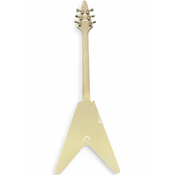 Used 2000 Epiphone Flying V Musician's Friend Special Edition White and Silver Solid Body Electric Guitar