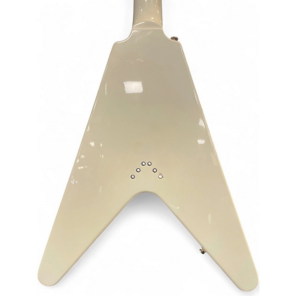 Used 2000 Epiphone Flying V Musician's Friend Special Edition White and Silver Solid Body Electric Guitar