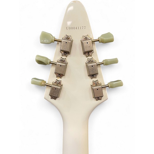 Used 2000 Epiphone Flying V Musician's Friend Special Edition White and Silver Solid Body Electric Guitar