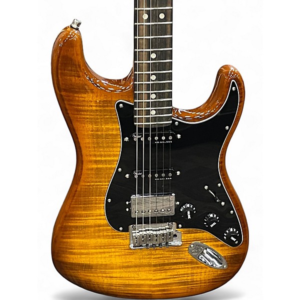 Used Fender American Ultra Stratocaster HSS Tiger's Eye Solid Body Electric Guitar