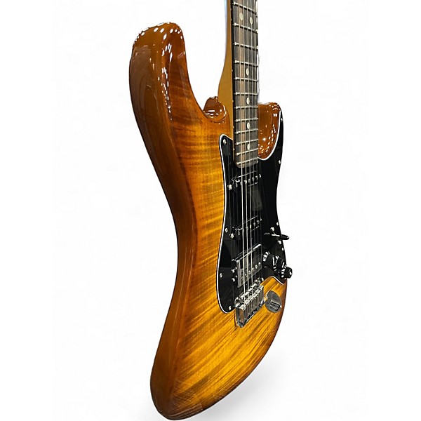 Used Fender American Ultra Stratocaster HSS Tiger's Eye Solid Body Electric Guitar