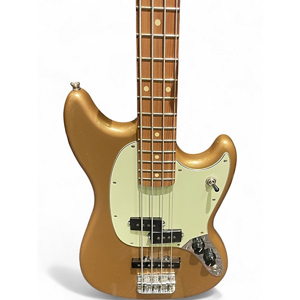 Used Fender Player Mustang Bass PJ FIREMIST GOLD Electric Bass Guitar