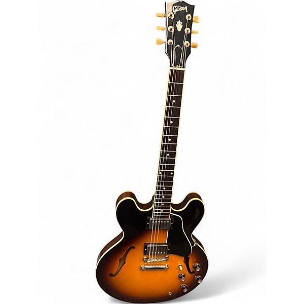 Used Gibson ES335 Tobacco Burst Hollow Body Electric Guitar