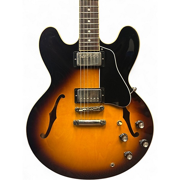 Used Gibson ES335 Tobacco Burst Hollow Body Electric Guitar