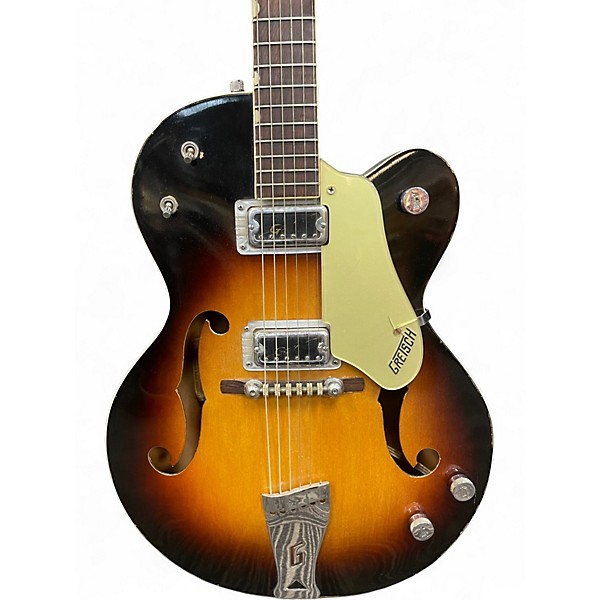 Vintage 1963 Gretsch Guitars Double Anniversary 6117 Sunburst Hollow Body Electric Guitar