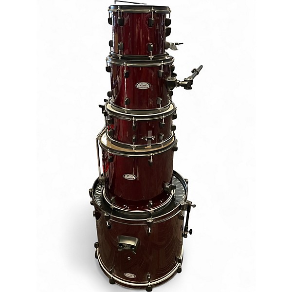 Used Pearl 5 Piece Soundcheck Wine Red Drum Kit