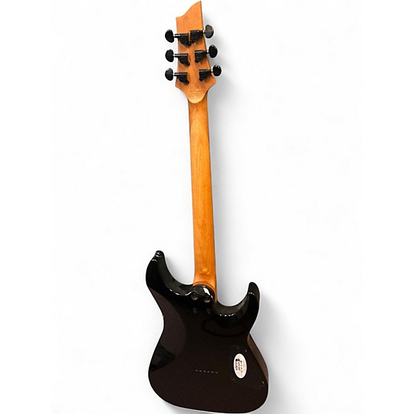 Used Schecter Guitar Research C1 Standard Left Handed Black Fade Burst Burl Electric Guitar