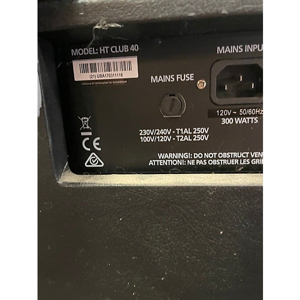 Used Blackstar HT Club 40 Venue 40W 1x12 Tube Guitar Combo Amp