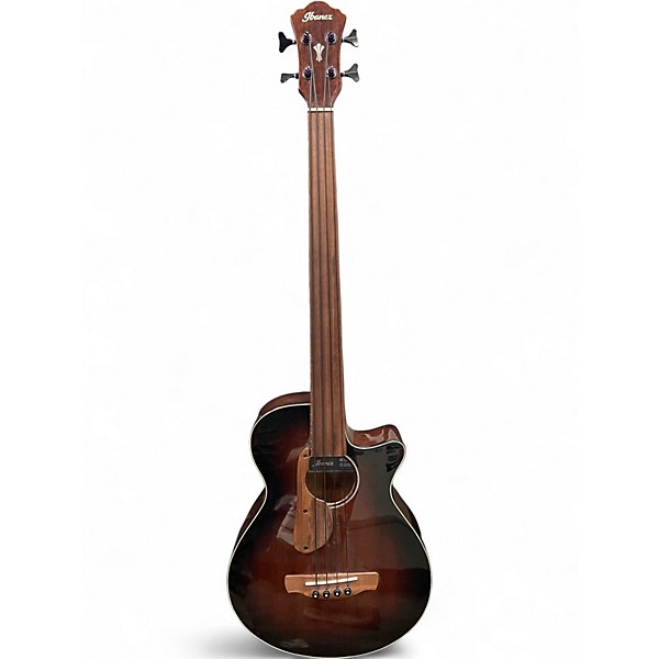 Used Ibanez AEGB24FE Brown Sunburst Acoustic Bass Guitar