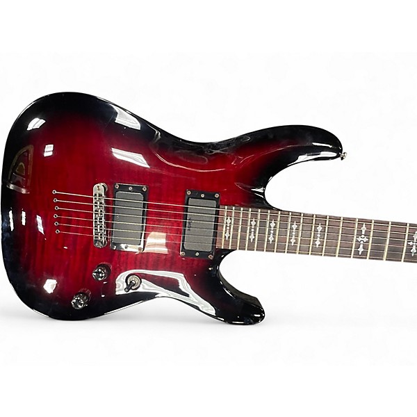 Used Schecter Guitar Research Demon 6 red Solid Body Electric Guitar