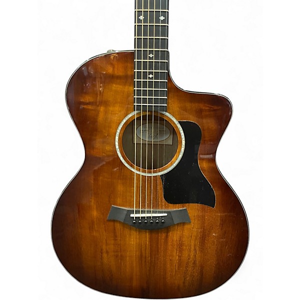 Used Taylor 224CEKDLX Shaded Edge Burst Acoustic Electric Guitar