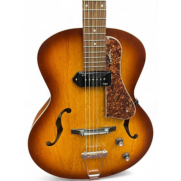 Used Godin 5th Avenue Kingpin P90 Cognac Burst Hollow Body Electric Guitar