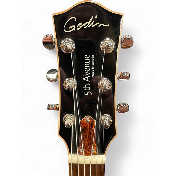 Used Godin 5th Avenue Kingpin P90 Cognac Burst Hollow Body Electric Guitar