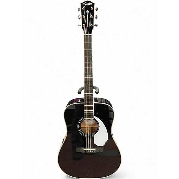 Used Fender Limited Edition PM-1 Dreadnought Black Acoustic Electric Guitar