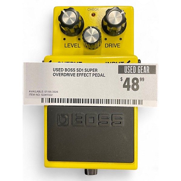 Used BOSS SD1 Super Overdrive Effect Pedal