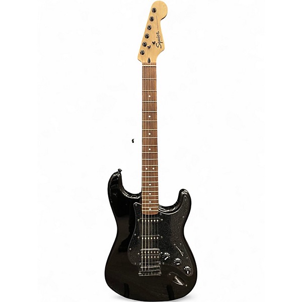 Used Squier Stratocaster HSS Black Solid Body Electric Guitar
