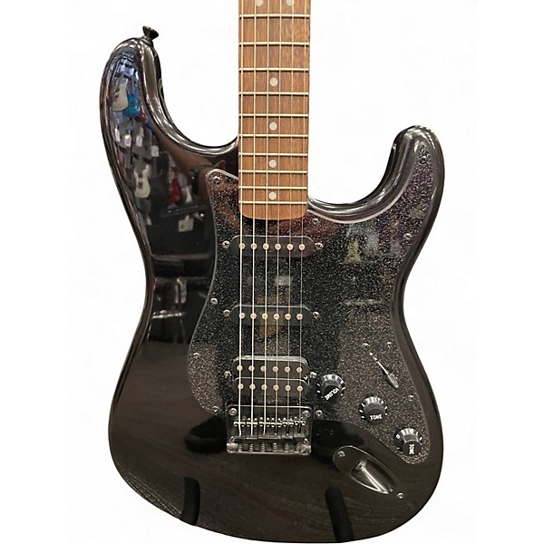 Used Squier Stratocaster HSS Black Solid Body Electric Guitar