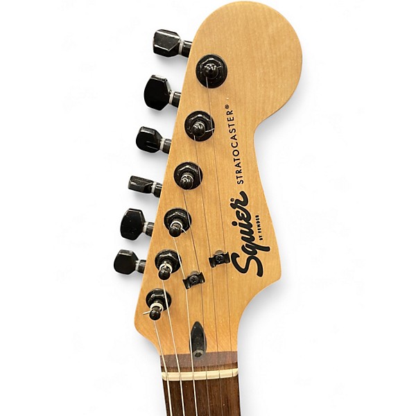 Used Squier Stratocaster HSS Black Solid Body Electric Guitar