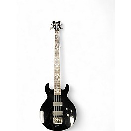 Used Schecter Guitar Research devil tribal Black Electric Bass Guitar