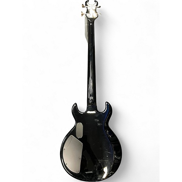 Used Schecter Guitar Research devil tribal Black Electric Bass Guitar