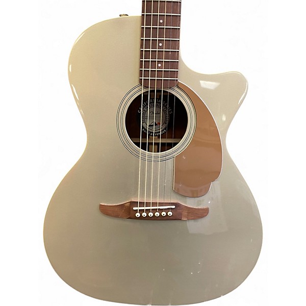 Used 2018 Fender Newporter Player Arctic White Acoustic Electric Guitar