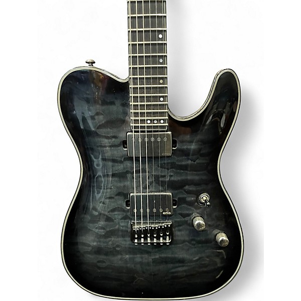 Used Schecter Guitar Research HELLRAISER HYBRID PT Trans Black Solid Body Electric Guitar
