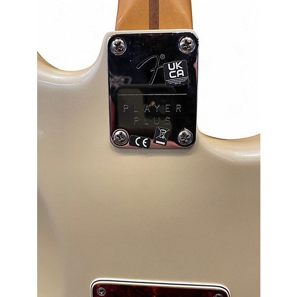 Used Fender Player Plus Stratocaster Left Handed Olympic Pearl Electric Guitar