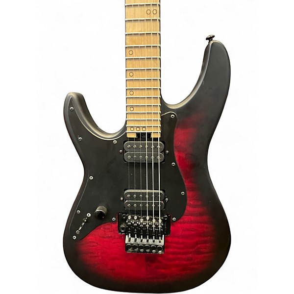 Used Schecter Guitar Research Miles Dimitri Baker SVSS Left Handed Crimson Red Burst Electric Guitar