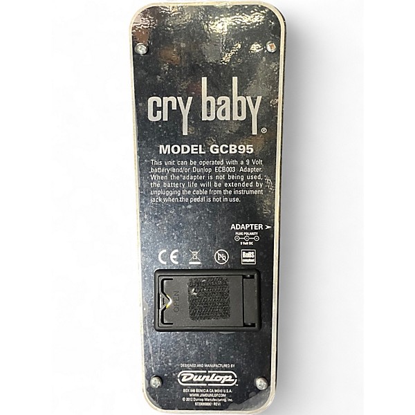 Used Dunlop GCB95W Original Crybaby Wah Effect Pedal