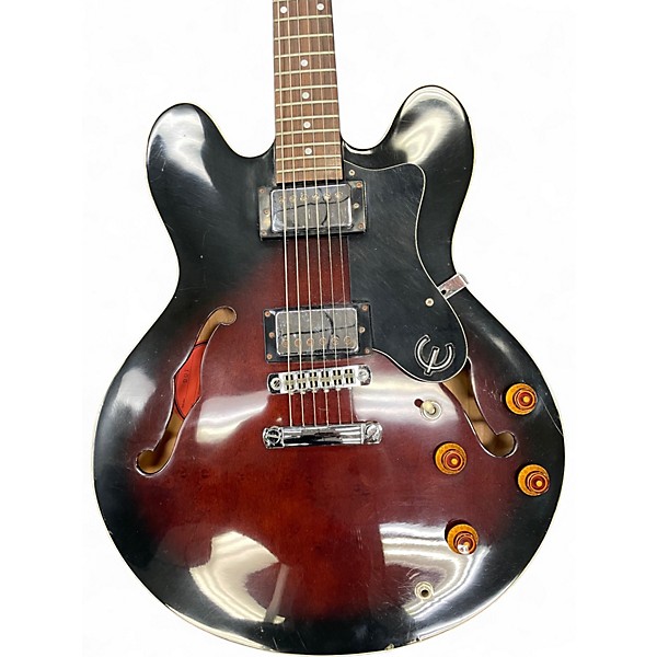 Used Epiphone Dot 2 Color Sunburst Hollow Body Electric Guitar