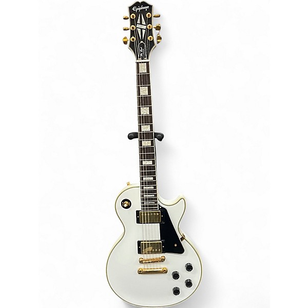 Used Epiphone Les Paul Custom WHITE Solid Body Electric Guitar