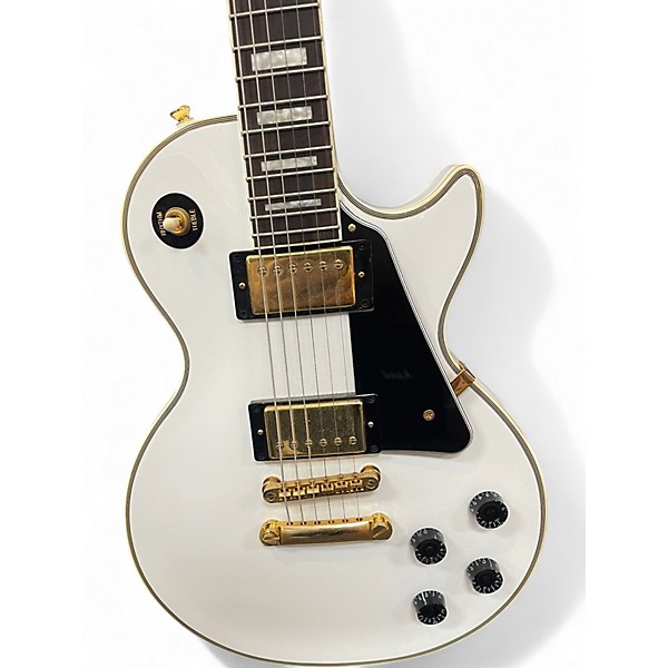 Used Epiphone Les Paul Custom WHITE Solid Body Electric Guitar