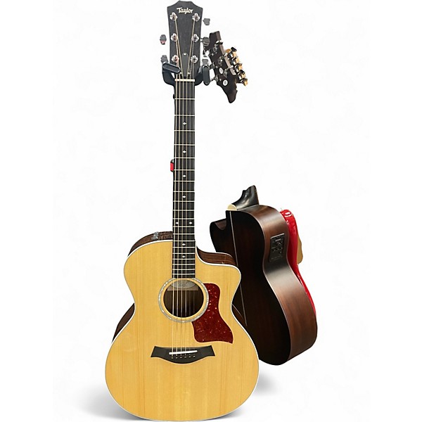 Used Taylor 214CE Deluxe Natural Acoustic Electric Guitar