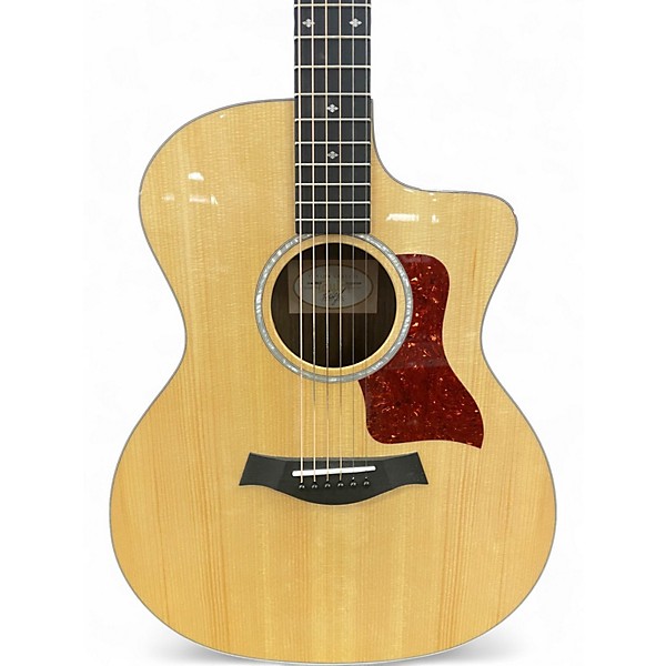 Used Taylor 214CE Deluxe Natural Acoustic Electric Guitar