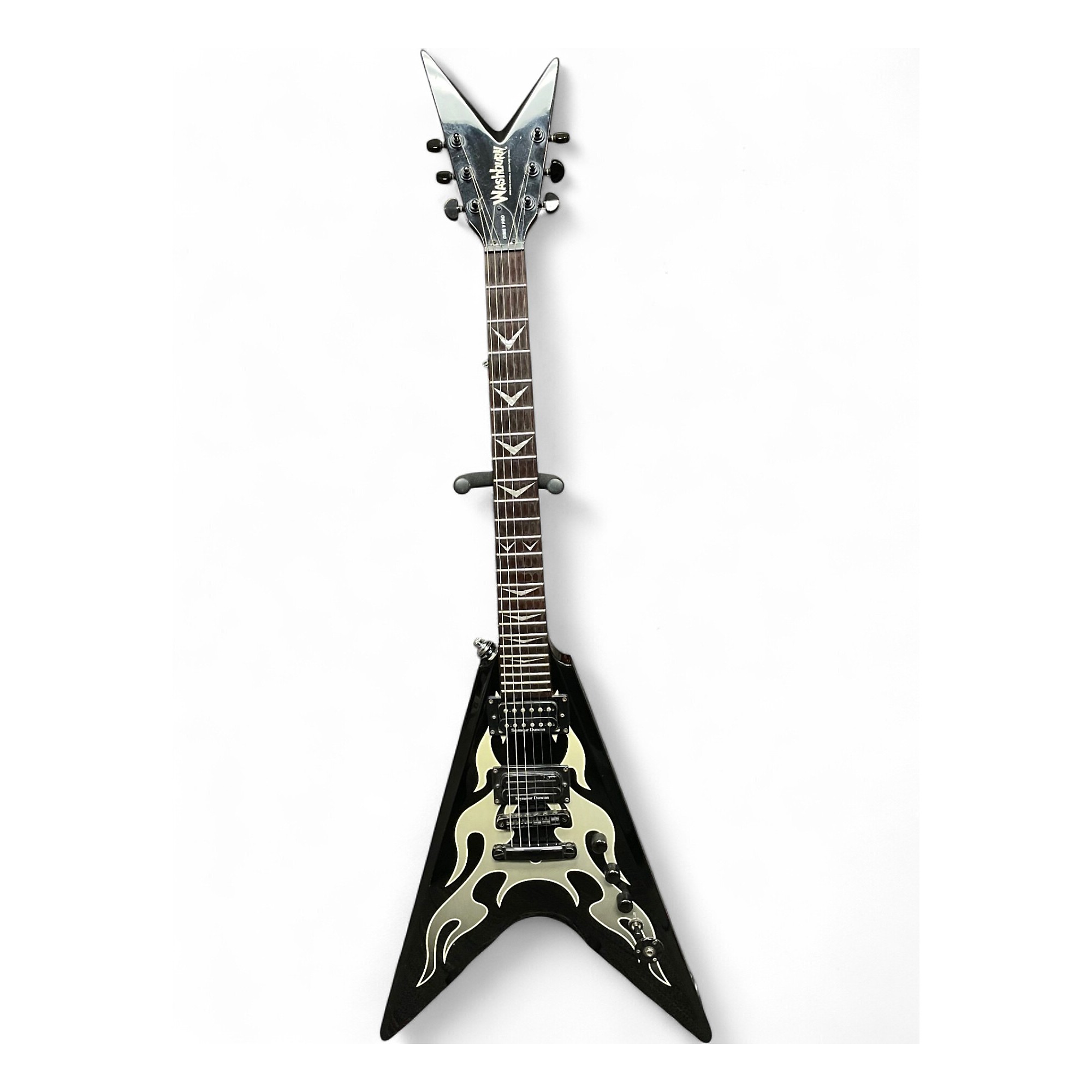 Used Washburn DIME V PRO KERRY KING BLACK TRIBAL FINISH Solid Body
