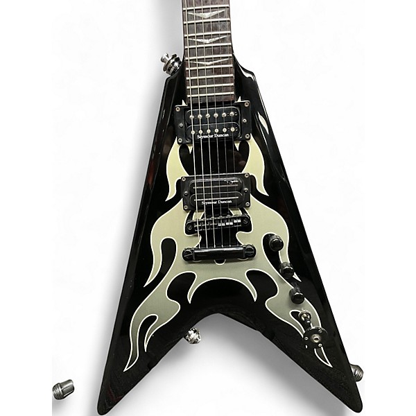 Used Washburn DIME V PRO KERRY KING BLACK TRIBAL FINISH Solid Body Electric Guitar