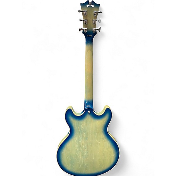 Used D'Angelico DAPDCXTBBCS Blue Burst Hollow Body Electric Guitar