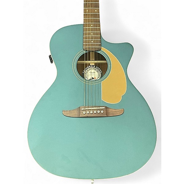 Used Fender Newporter Player TEAL Acoustic Electric Guitar