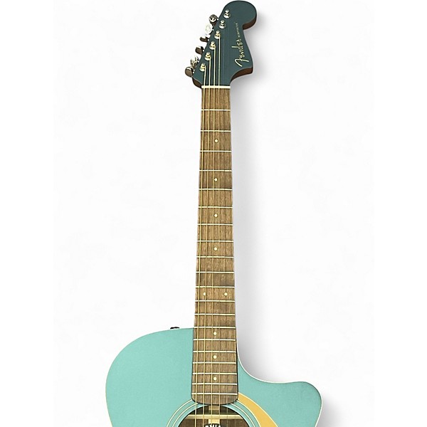 Used Fender Newporter Player TEAL Acoustic Electric Guitar