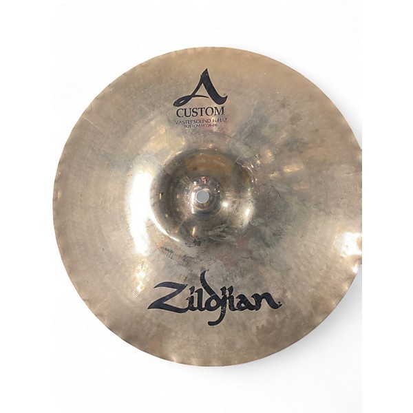 Used Zildjian 14in A Custom Mastersound Hi Hat Bottom Cymbal