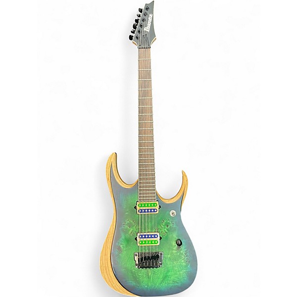 Used Ibanez rgdix6mpb Green Solid Body Electric Guitar