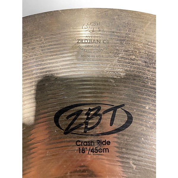 Used Zildjian 18in ZBT Crash Ride Cymbal