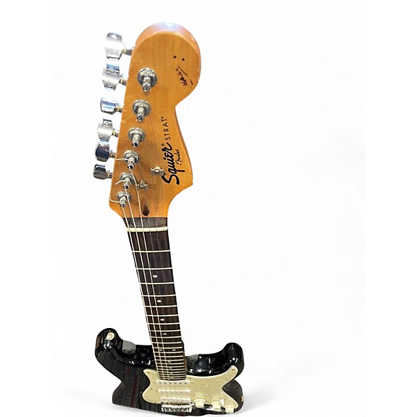 Used Squier Standard Stratocaster Black Solid Body Electric Guitar