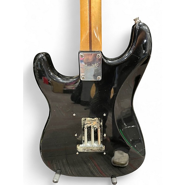 Used Squier Standard Stratocaster Black Solid Body Electric Guitar