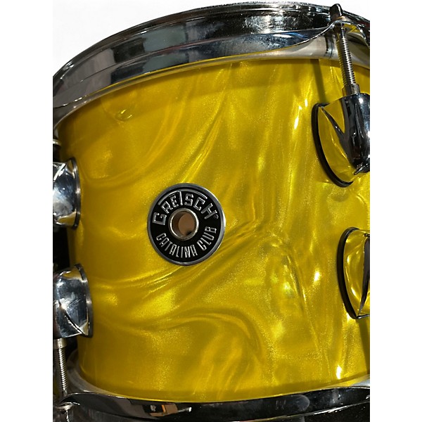 Used Gretsch Drums 4 Piece CATALINA CLUB Yellow Satin Flame Drum Kit